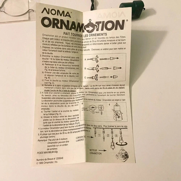 Vintage 1989 Noma Ornament White Doves  Cage Ornamotion Golden Series Christmas - Picture 8 of 12